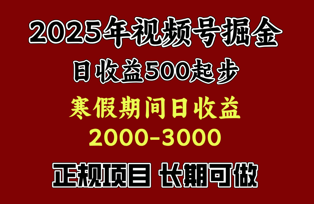 寒假期间一天收益2000+，小白一天就能上手-悠闲副业网