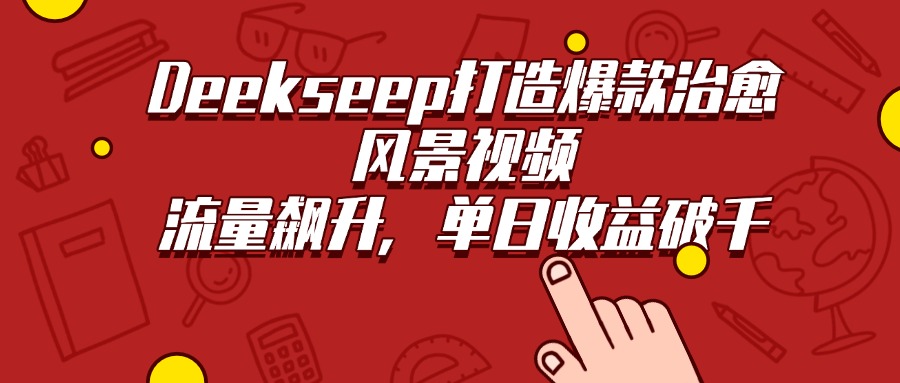 Deekseep打造爆款治愈风景视频,流量飙升,单日收益破千-悠闲副业网