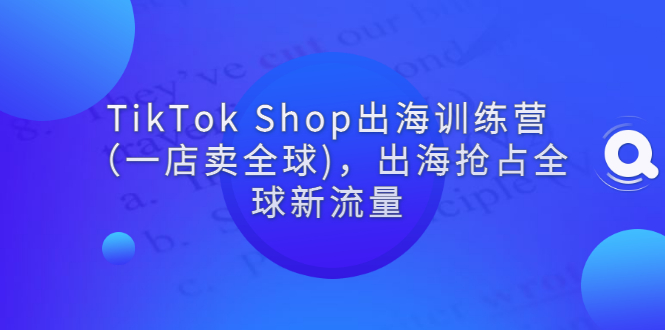 【副业项目3345期】tiktok电商怎么做（TikTok Shop出海训练营课程教你抖音跨境电商怎么做）-悠闲副业网