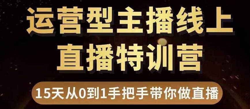 【副业项目3745期】慧哥直播电商运营型主播特训营，0基础15天手把手带你怎么做直播带货-悠闲副业网