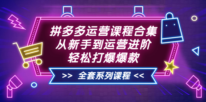 【副业项目3861期】拼多多运营课程合集：从新手到运营进阶，拼多多新手开店教程视频-悠闲副业网