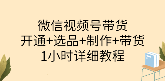 【副业项目3940期】陈奶爸·微信视频号带货：开通+选品+制作+带货（1小时详细教程）-悠闲副业网