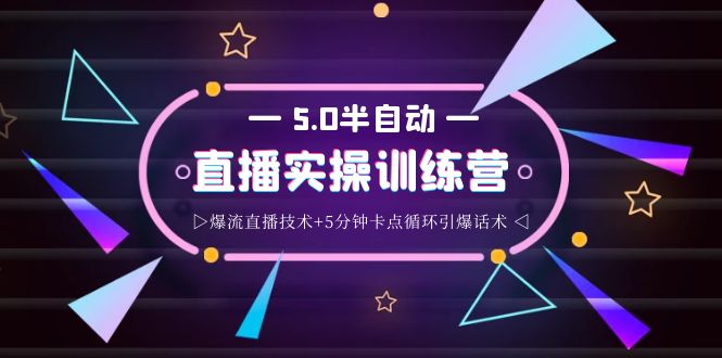 【副业项目4132期】蚂蚁·5.0半自动直播2345打法，半自动爆流直播技术+5分钟卡点循环引爆话术-悠闲副业网