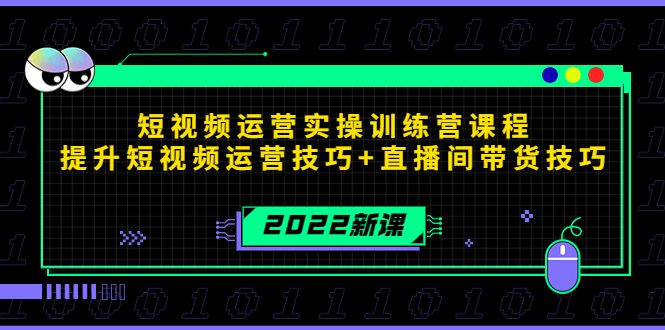 【副业项目4435期】2022短视频运营实操训练营课程，提升短视频运营技巧+直播间带货技巧-悠闲副业网