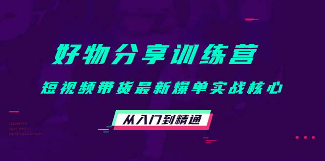 【副业项目4585期】好物分享训练营：短视频带货最新爆单实战核心，从入门到精通-悠闲副业网