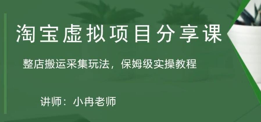 【副业项目5253期】淘宝虚拟整店搬运采集玩法分享课：整店搬运采集玩法，保姆级实操教程-悠闲副业网