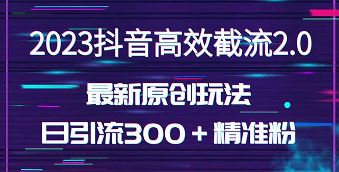 【副业项目5421期】日引300＋创业粉，独家抖音高效截流2.0玩法（价值1280）-悠闲副业网