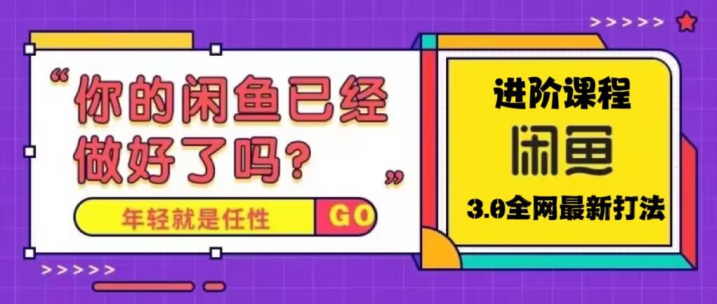 【副业项目5417期】火爆全网的咸鱼玩法进阶课程，单号日入1K的咸鱼进阶课程-悠闲副业网
