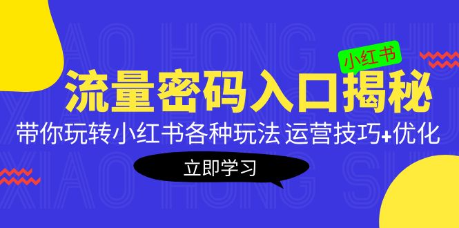 【副业项目5322期】小红书流量密码入口揭秘：带你玩转小红书各种玩法 运营技巧+优化-悠闲副业网