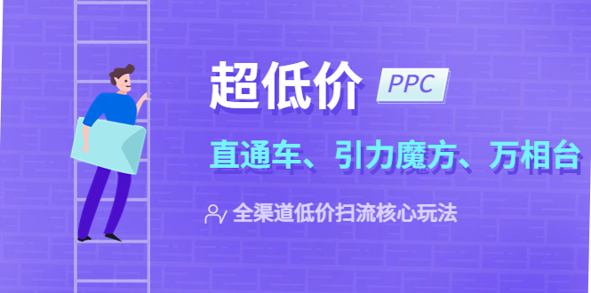 【副业项目5726期】2023超低价·ppc—“直通车、引力魔方、万相台”全渠道·低价扫流核心玩法-悠闲副业网