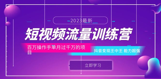 【副业项目6333期】短视频流量训练营：百万操作手单月过千万的项目：抖音变现王中王 能力超强-悠闲副业网