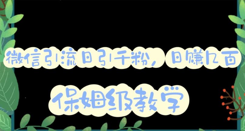 【副业项目6091期】微信互推圈半自动引流方案，矩阵操作日引千人思路【详细视频教程】-悠闲副业网