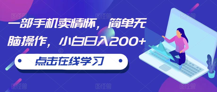 【副业项目6606期】一部手机卖情怀，简单无脑操作，小白日入200+【揭秘】-悠闲副业网