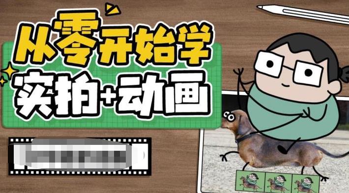 【副业项目6738期】从零开始学实拍加动画，实拍加动画创意教程（49节视频课）-悠闲副业网