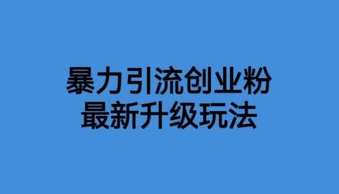 【副业项目6372期】价值1980一千个野路子暴力引流最新升级玩法【揭秘】-悠闲副业网