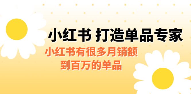 【副业项目6692期】某公众号付费文章《小红书 打造单品专家》小红书有很多月销额到百万的单品-悠闲副业网