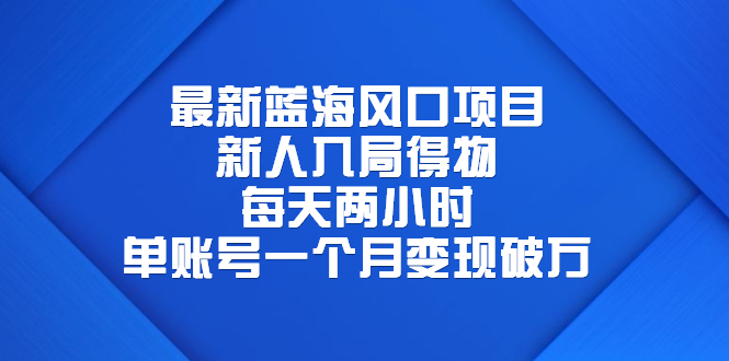 【副业项目6649期】最新蓝海风口项目，新人入局得物，每天两小时，单账号一个月变现破万-悠闲副业网