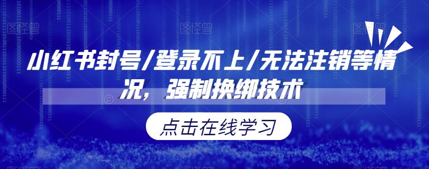 【副业项目6903期】小红书封号/登录不上/无法注销等情况，强制换绑技术【揭秘】-悠闲副业网