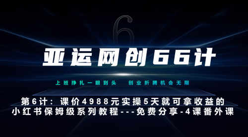 【副业项目7228期】小红书第4课-黑科技带来流量巨变-悠闲副业网