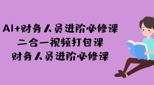 【副业项目7243期】AI + 财务人员进阶必修课二合一视频打包课，财务人员进阶必修课-悠闲副业网