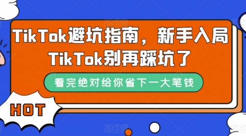 【副业项目7678期】TikTok·避坑指南，新手入局Tk别再踩坑了-悠闲副业网