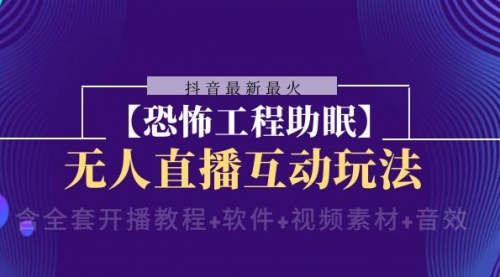 【副业项目8446期】抖音最新最火【恐怖工程助眠】无人直播互动玩法-悠闲副业网
