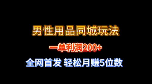 【副业8722期】一单利润200+ 男性用品同城玩法 轻松月赚5位数-悠闲副业网