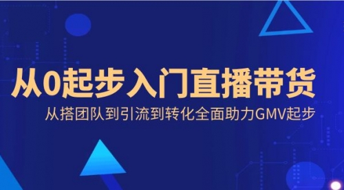 【副业8832期】从0起步入门直播带货，从搭团队到引流到转化全面助力GMV起步-悠闲副业网