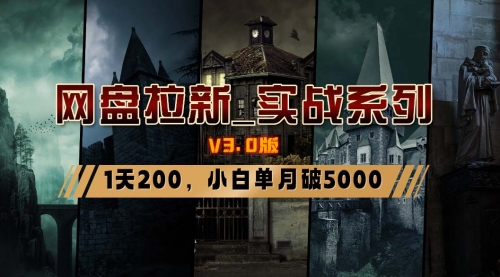 【副业8937期】网盘拉新_实战系列，小白单月破5K（v3.0版保姆级教程）-悠闲副业网