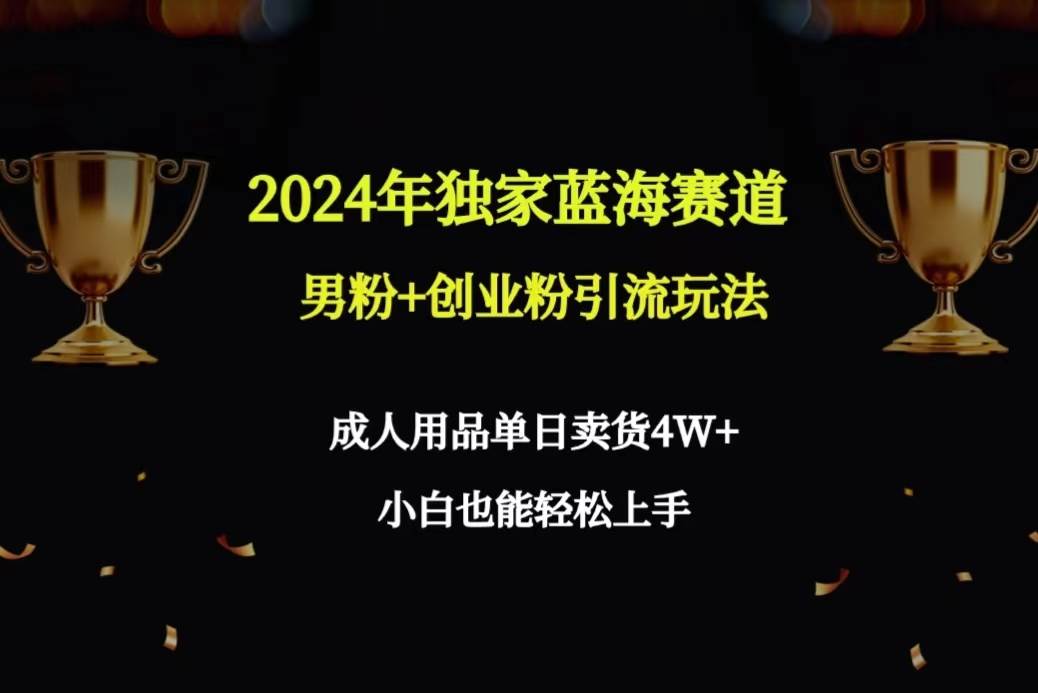 2024年独家蓝海赛道男粉+创业粉引流玩法，成人用品单日卖货4W+保姆教程-悠闲副业网