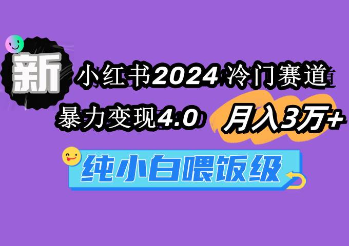 小红书2024冷门赛道 月入3万+ 暴力变现4.0 纯小白喂饭级-悠闲副业网