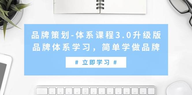 品牌策划-体系课程3.0升级版，品牌体系学习，简单学做品牌（高清无水印）-悠闲副业网
