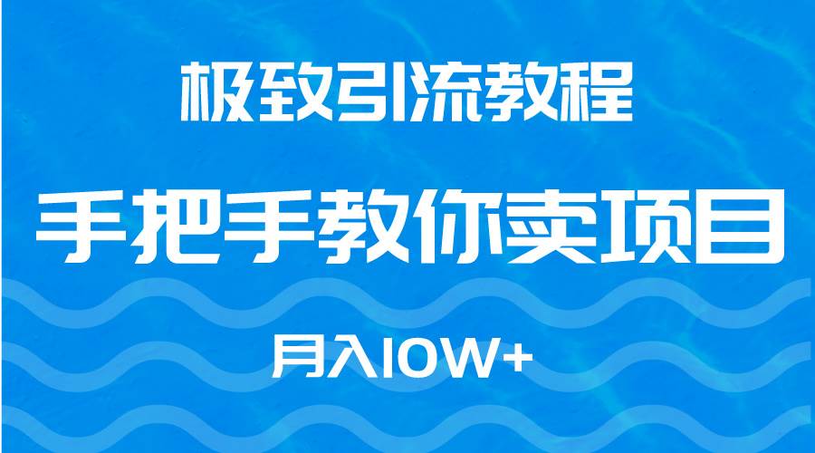 极致引流教程，手把手教你卖项目，月入10W+-悠闲副业网