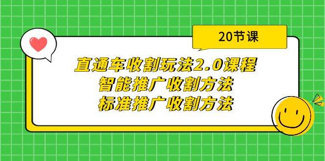 直通车收割玩法2.0课程：智能推广收割方法+标准推广收割方法（20节课）-悠闲副业网