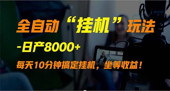 全自动“挂机”玩法，实现睡后收入，日产8000+-悠闲副业网