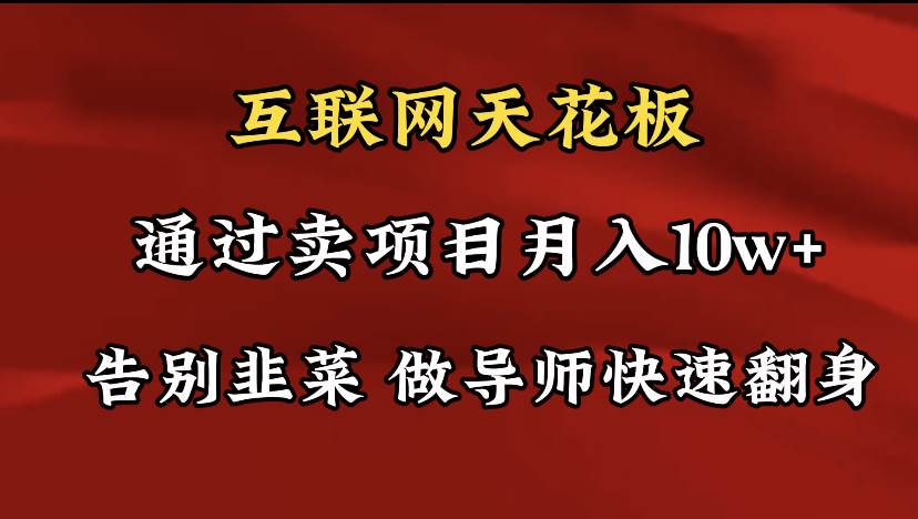 导师训练营互联网的天花板，让你告别韭菜，通过卖项目月入10w+，一定要…-悠闲副业网