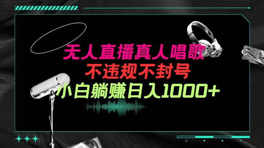 抖音24小时无人直播音乐，不违规，不封号纯撸音浪，小白实操当天日入1000+-悠闲副业网