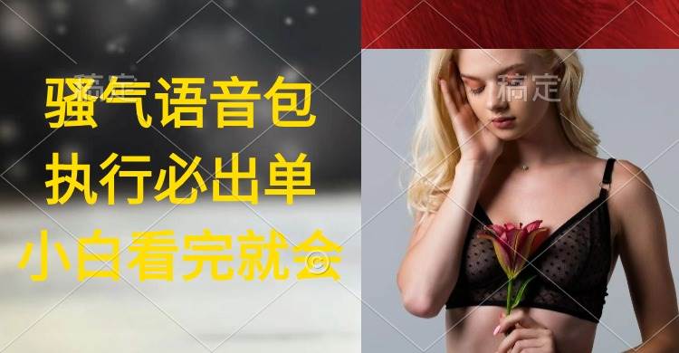 执行就出单，日入2000+，超火骚气语音包，小白看完课程就能马上实操-悠闲副业网