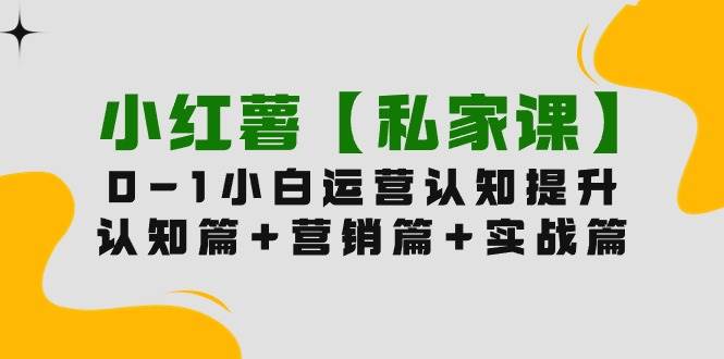 小红薯【私家课】0-1玩赚小红书内容营销，认知篇+营销篇+实战篇（11节课）-悠闲副业网