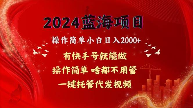 2024蓝海项目，网盘拉新，操作简单小白日入2000+，一键托管代发视频，…-悠闲副业网