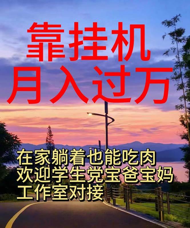 靠挂机，日入1000+，躺着也能吃肉，电脑手机都可挂-悠闲副业网