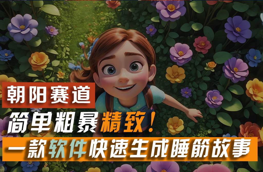 利用一款软件5分钟一条爆款睡前故事，简单粗暴精致！小白月入2w+-悠闲副业网