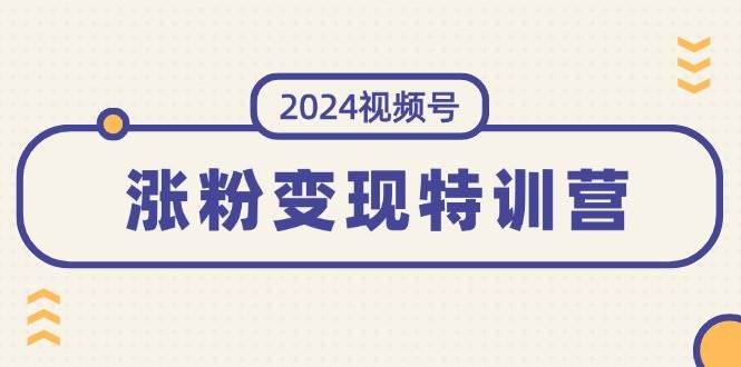 2024视频号-涨粉变现特训营：一站式打造稳定视频号涨粉变现模式（10节）-悠闲副业网