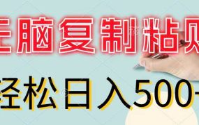 无脑复制粘贴，小白轻松上手，零成本轻松日入500+-悠闲副业网