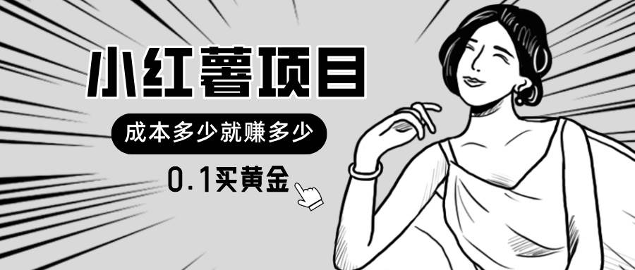小红薯暴力项目，0.1买黄金。操作简单，日入无上限，可无限扩大。-悠闲副业网