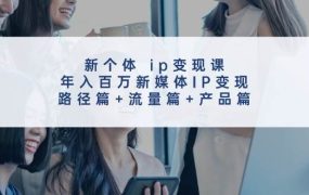 新个体 ip变现课，年入百万新媒体IP变现，路径篇+流量篇+产品篇-悠闲副业网