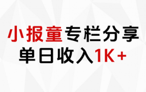 小报童专栏分享，当日收入1K+-悠闲副业网