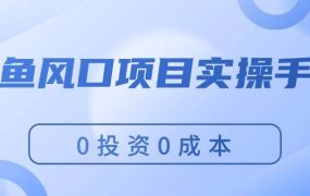 闲鱼风口项目实操手册,0投资0成本,让你做到,月入过万,新手可做-悠闲副业网