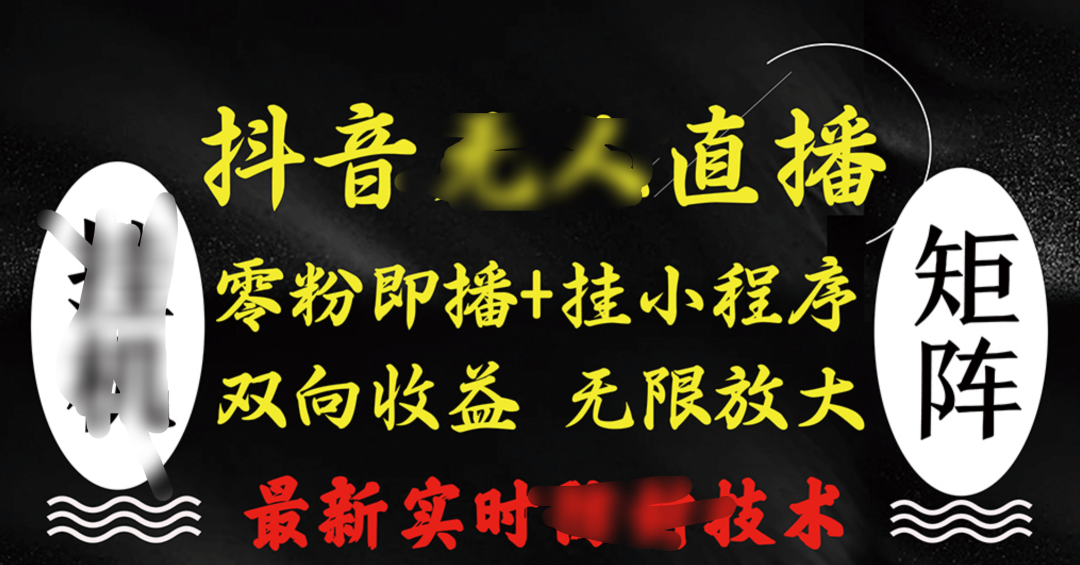 抖音无人直播最新独家玩法，小雪花+撸音浪双向收益，可矩阵放大-悠闲副业网