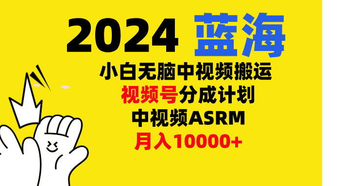 小白无脑复制-中视频视频号-分成计中视频ASRM-悠闲副业网